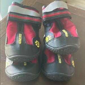 Dog Booties - Black and Red